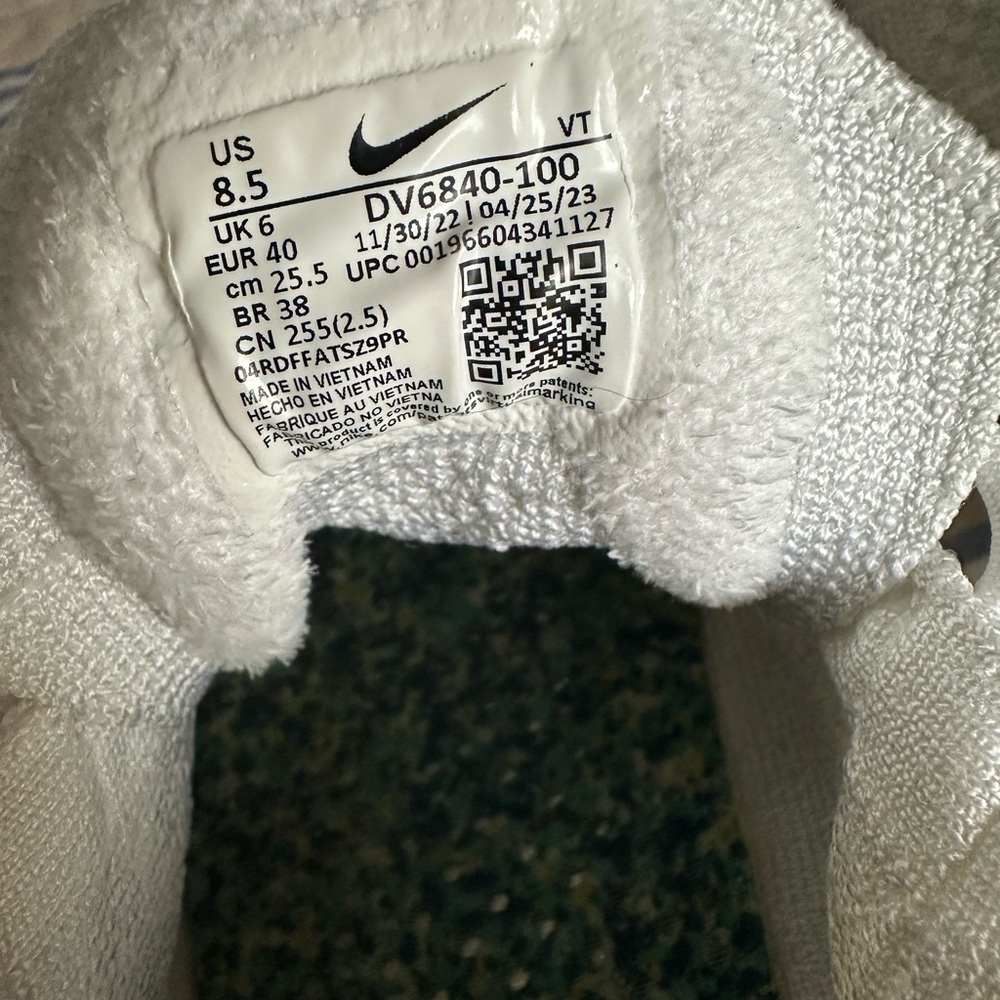 Nike White and Platinum VaporMax Athletic Shoes - Picture 5 of 12